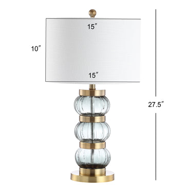 Linna 27.5" Glass/Metal Table Lamp - JONATHAN Y
